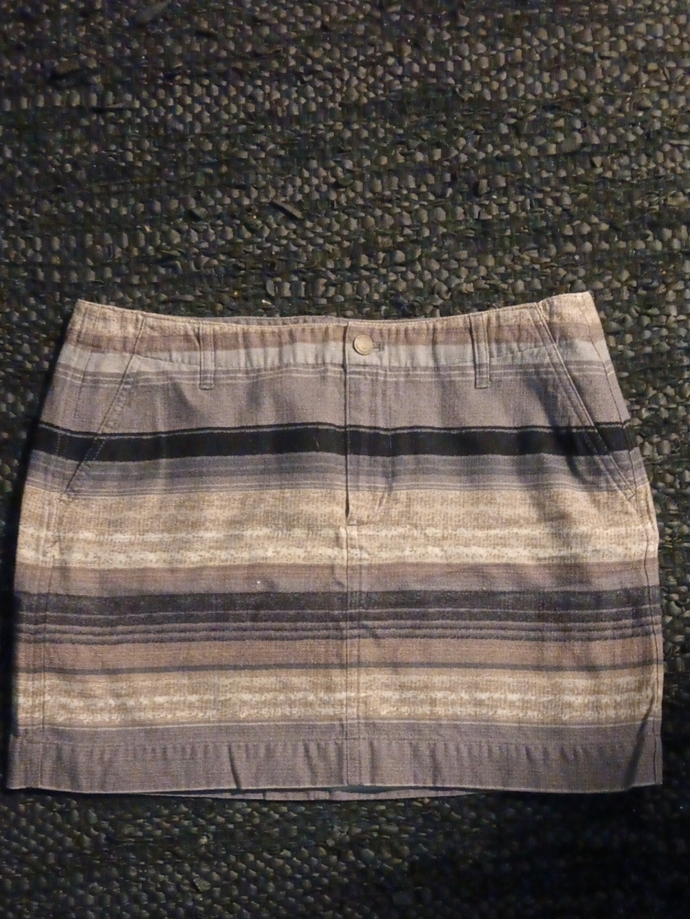 Vintage Old Navy Striped Neutral Mini Skirt - Women's Sz 10